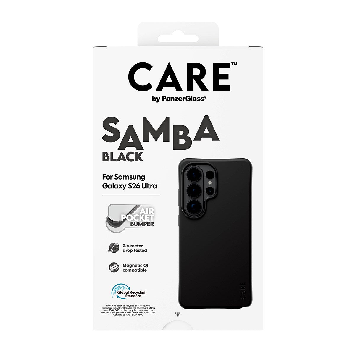 CARE™ by PanzerGlass® Samba Case Black w. Qi Samsung Galaxy S26 Ultra
